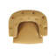 Fauteuil d'appoint capitonné, velours doré-531378602