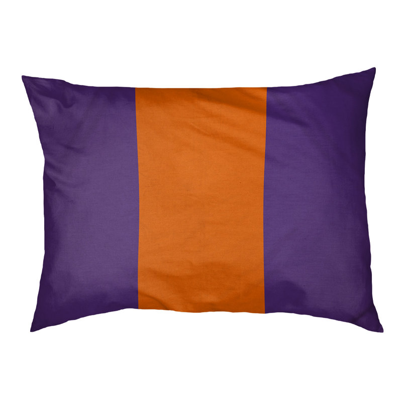 Oreiller Syracuse, Grand (l 40 po x P 30 po x H 6,5 po), Mauve / orange / mauve