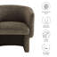 Fauteuil d'appoint rembourré en tissu Greer Boucle-106273845