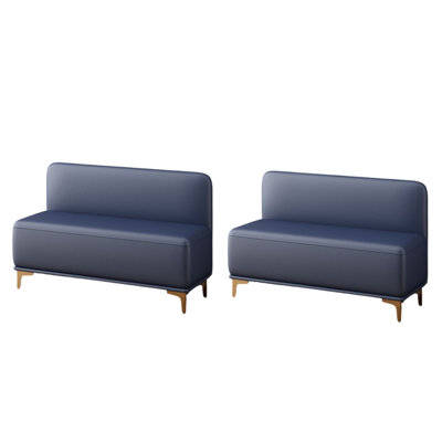 Simple and comfortable commercial bench. Faux Leather Upholstered Bench