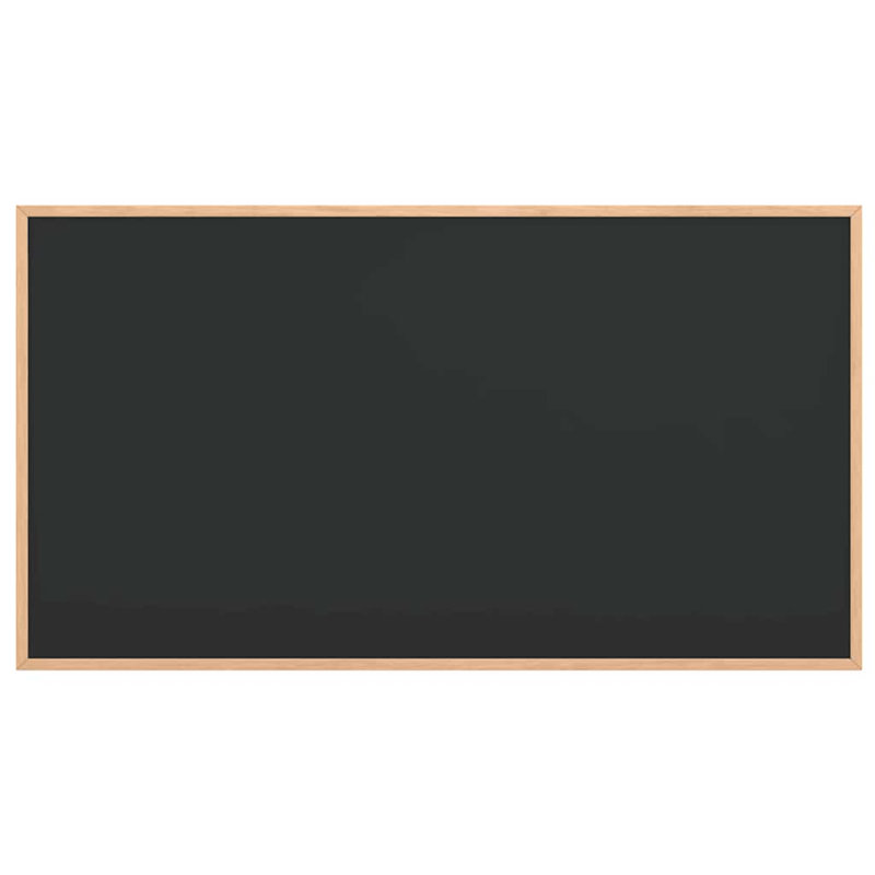 Chalkboard With Solid Pine Wood Frame Black, 55cm H x 100cm W x 1.5cm D