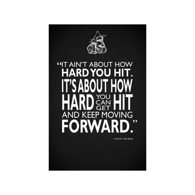 Rocky - How Hard You Hit by Mark Rogan - Wrapped Canvas Print