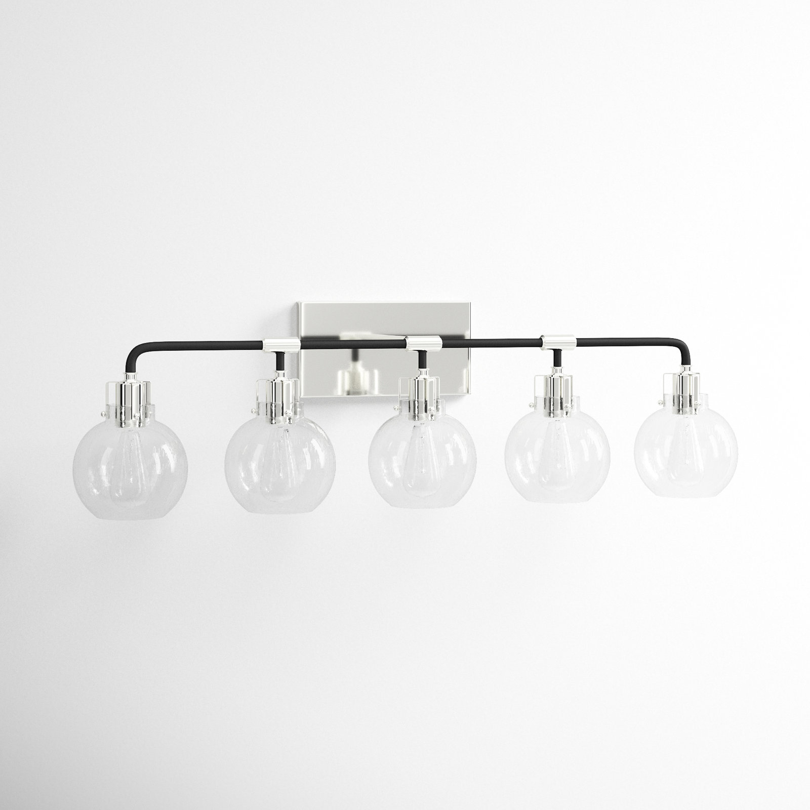 Byrne 5 Light Dimmable Vanity Light, Polished Nickel