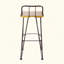 Tabouret industriel en bois et en métal