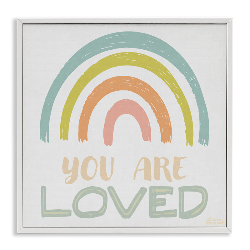 «You Are Loved Rainbow», estampe numérique par Carrie Cantwell, H 12 po x l 12 po