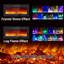 Foyer électrique 36 po 36 couleurs flammes scintillantes réalistes