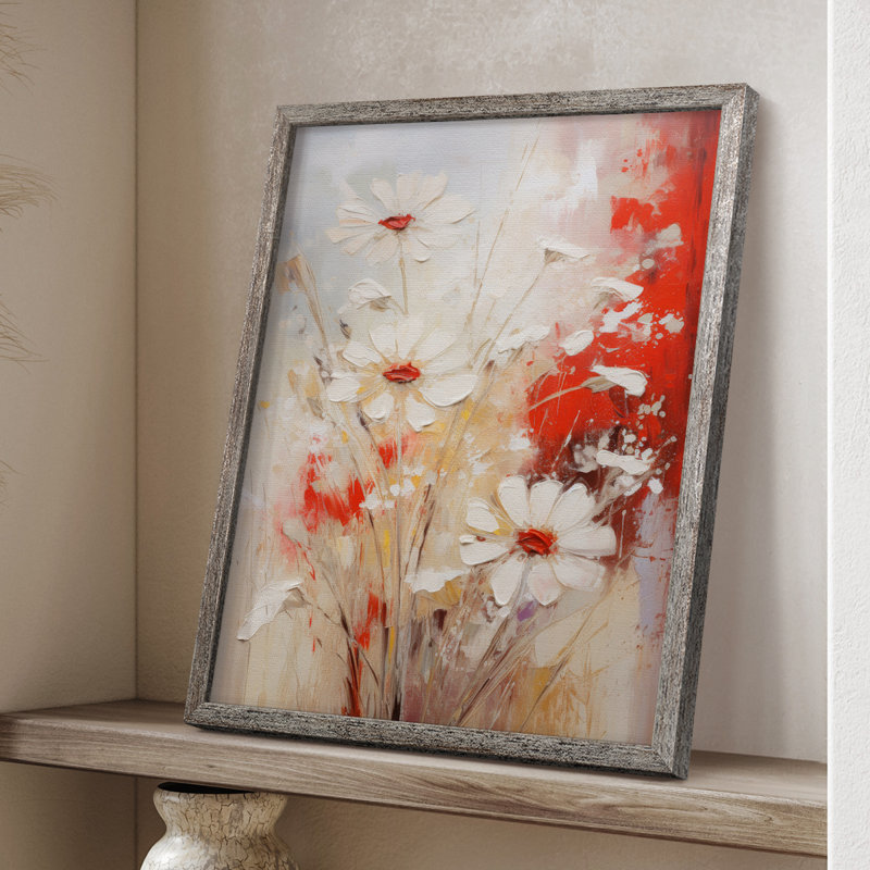 Reproduction encadrée FLORAL Series CCXCV - bois massif, H 15 po x l 12 po