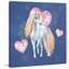 Croy Croy Stars And Love Unicorn - No Frame Print on Canvas-37528468