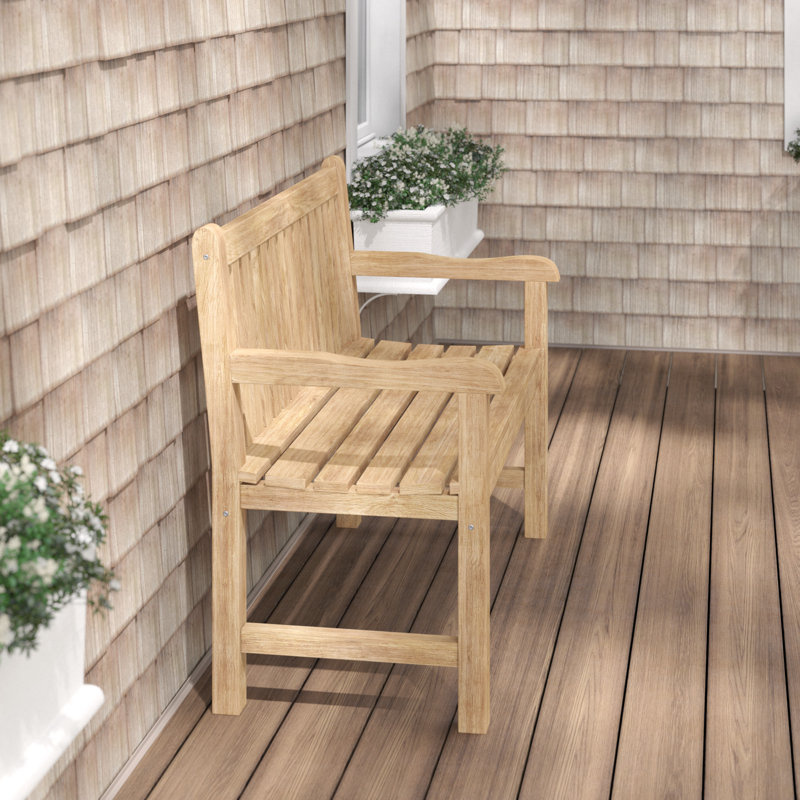 Valentina Wood Garden Bench, 93cm H x 120cm W x 60cm D (2-Seater)