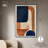Blue With Cream Canvas Midcentury Abstract Wall Art by Art Remedy-104321235-111664686
