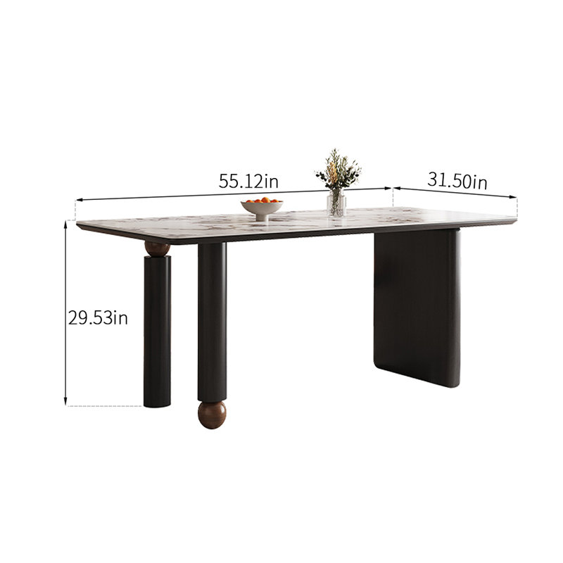 Table de salle à manger Fegan, L 31,5 po x L 55,12 po