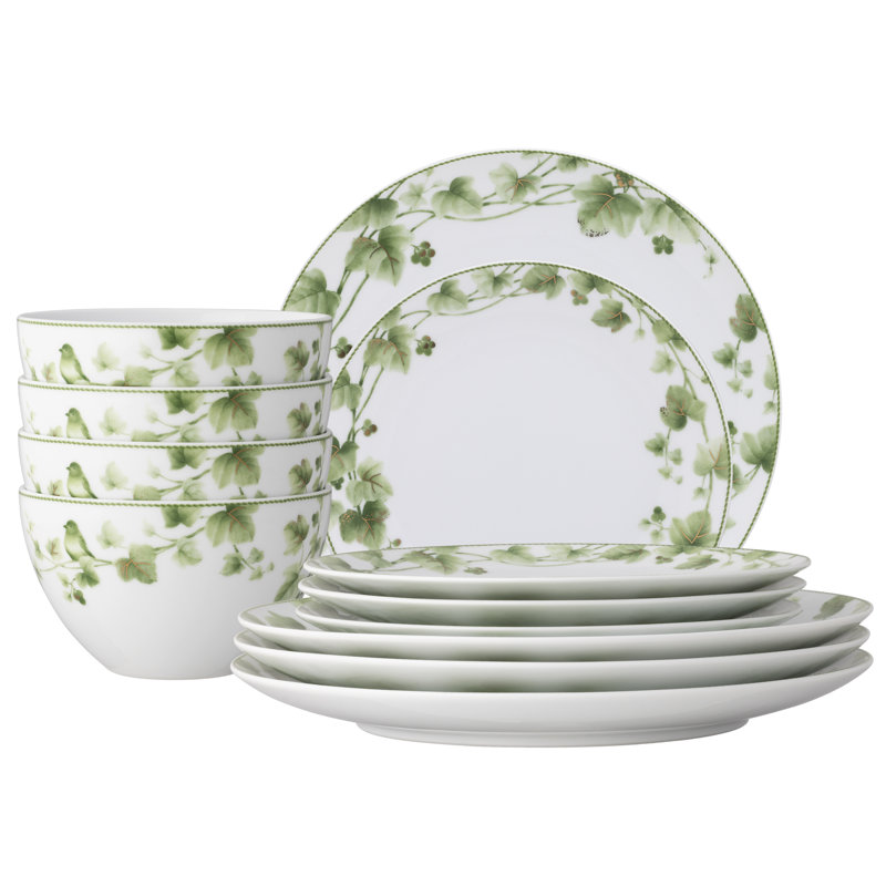 Noritake Ivy Whisper 12-Piece Dinnerware Set, Service for 4