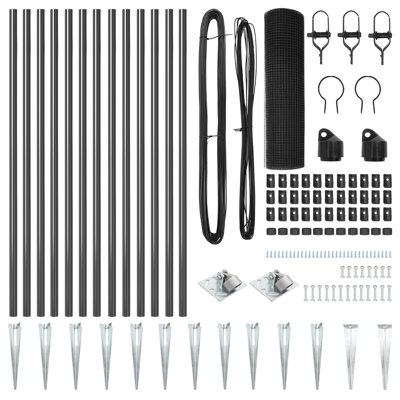 PVC Fence Post Set Set Of 2 PVC, Metal