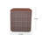 Fully Assembled Faux Leather and Textured Basketweave Square Ottoman-946764858