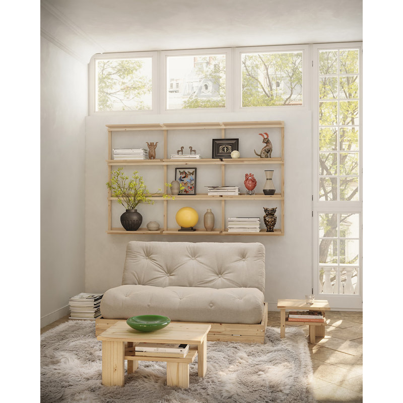 JAPAN SIDE TABLE CAROB BROWN, Natural Wood