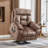 Yahani 42.7" Wide Oversize Microfiber Lift Assist Reclining Chair with Massage Heating & Dual Hidden Cupholders & USB & Side Pocket Set of 3-831923351