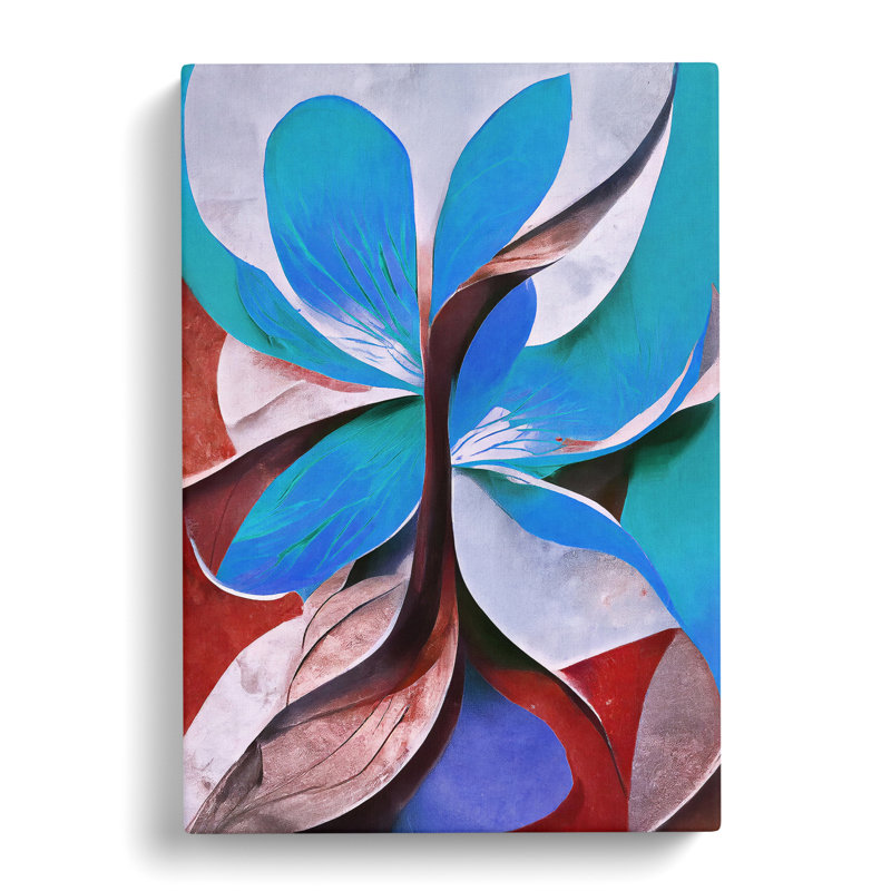Stunning Abstract Flowers No.1 - Wrapped Canvas Print, 50cm H x 35cm W x 3cm D