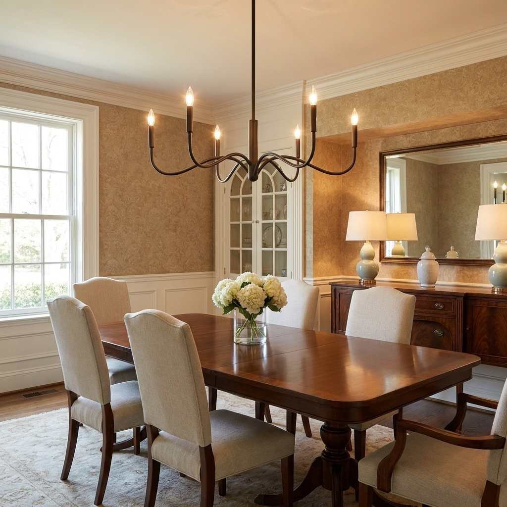 Wetherell Chandelier, 62.68" H x 32" W  x 32" D, Aged Iron, 6