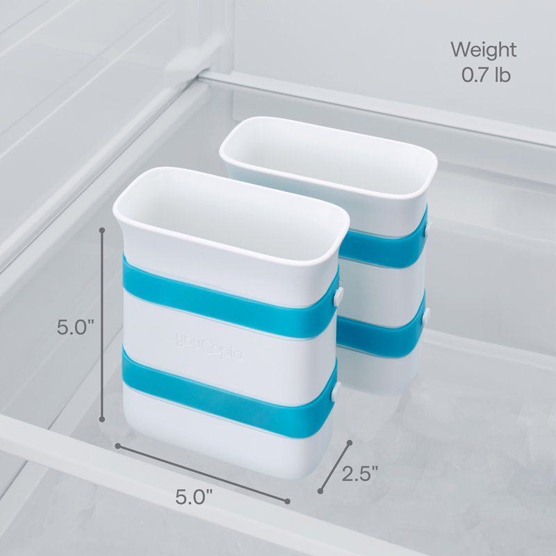 YouCopia FreezeUp Freezer Food Block Maker for Soup and Leftovers, 2 Cup, 2-Pack