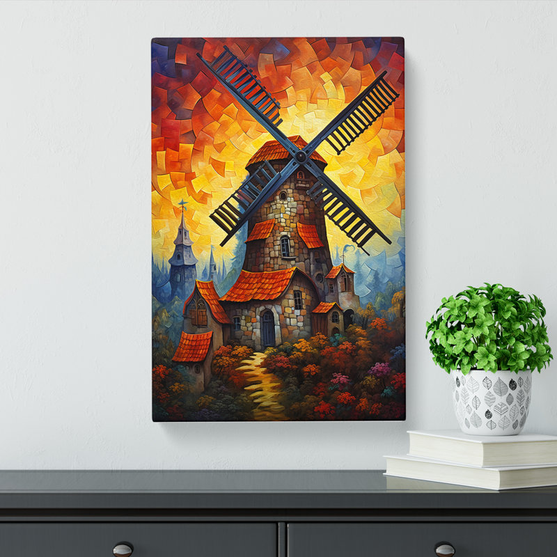 Windmill Baroque - Print, 60cm H x 40cm W x 3cm D