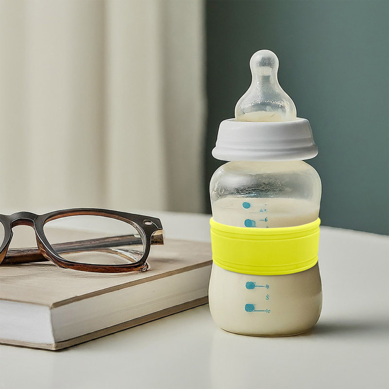 Couvercle de gobelet pour bouteille d'eau Lait de silicone de qualité alimentaire, Jaune