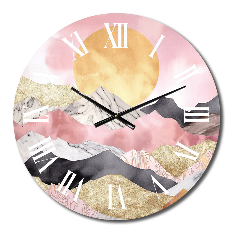 Horloge murale Vibrant Mountain, Moyenne