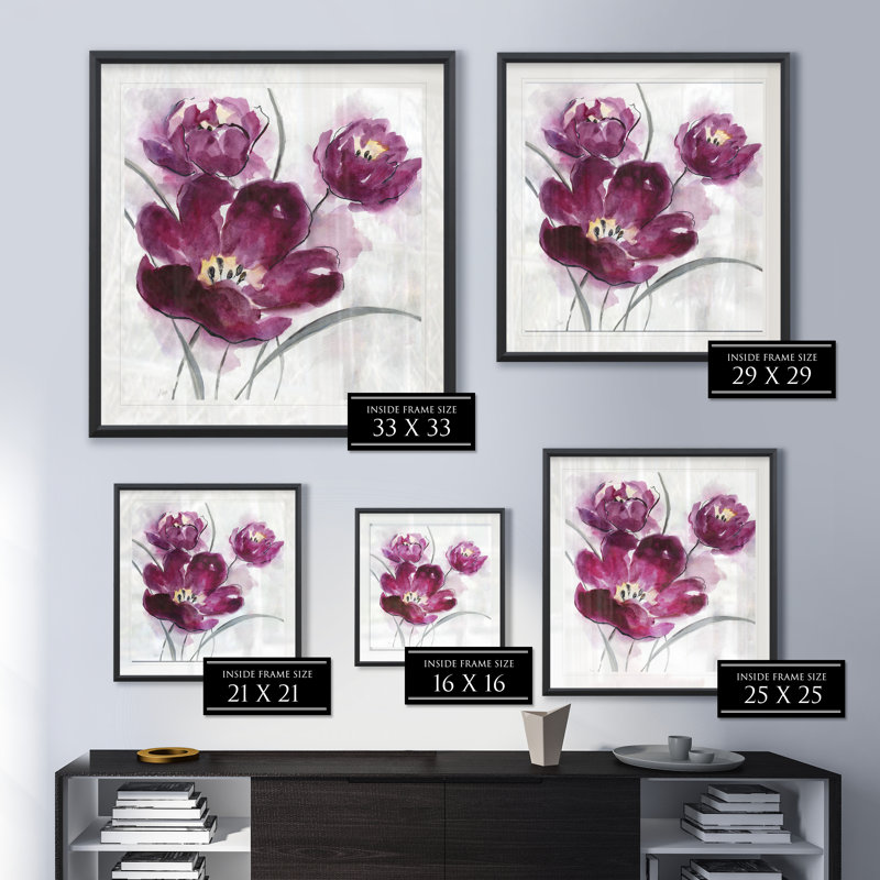 « my magenta ii », impression encadrée, H 30,5 po x l 30,5 po x P 1,5 po