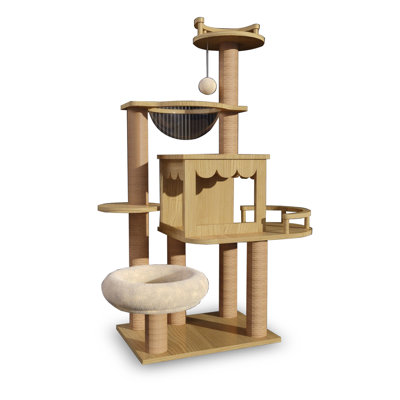 6 Tiers Cat Tree with Condons,Perch,Scratching Posts