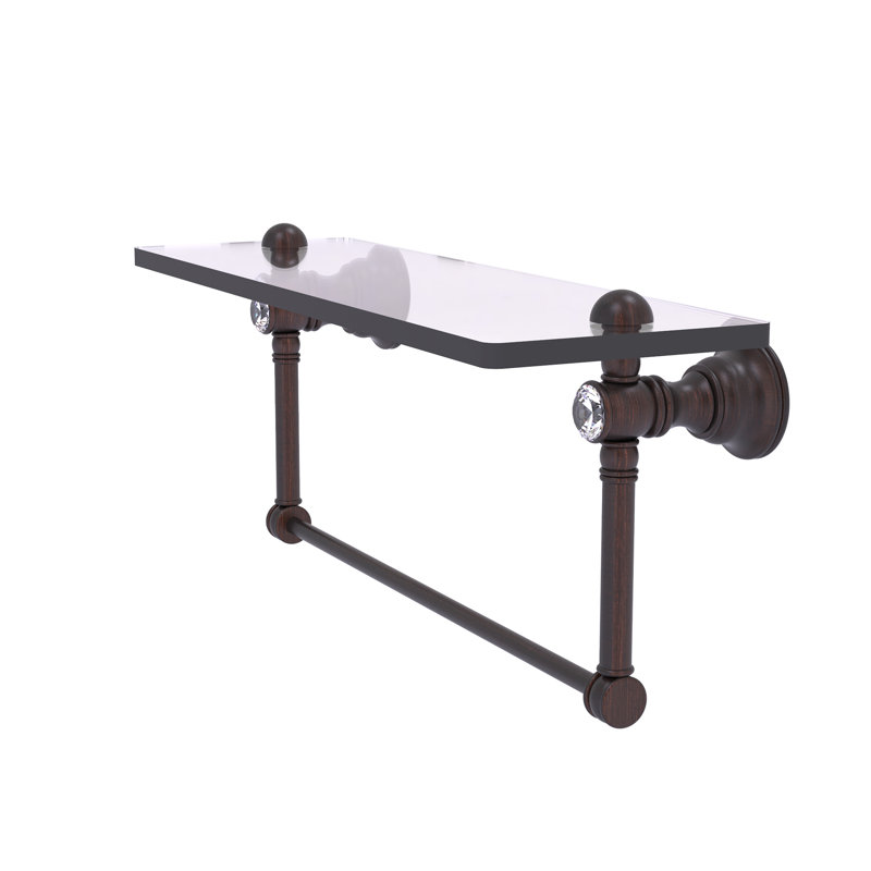 Tablette avec porte-serviettes Freyja, H 5,54 po x l 16 po x P 7 po, Bronze vénitien