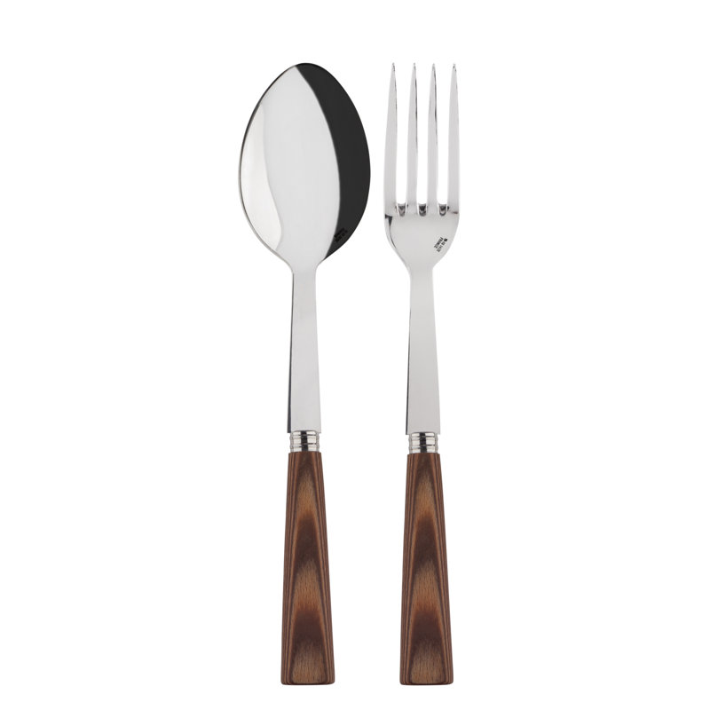 Nature 2 - Piece Flatware Set, Light Press Wood