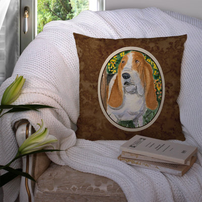 Basset Hound Indoor/Outdoor Throw Pillow