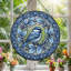 Panneau de vitrail Blue Bird, 7,8 H-1177208780