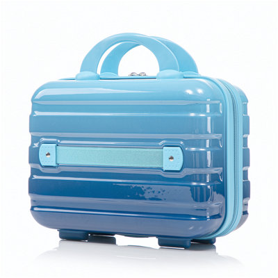 14"/20" 2 pcs/set in PC Spinner Wheel Luggage, Carry on Suitcase, With Gradient Color and Combination Lock(Yellow+Green)