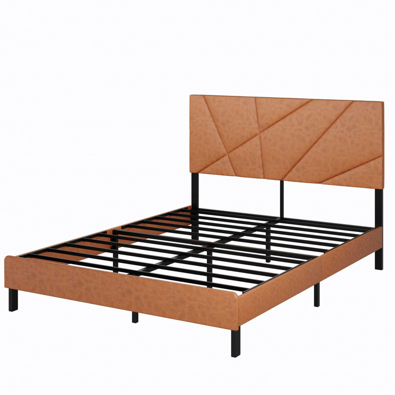 Metal Platform Bed Frame with Under-Bed Storage, Queen