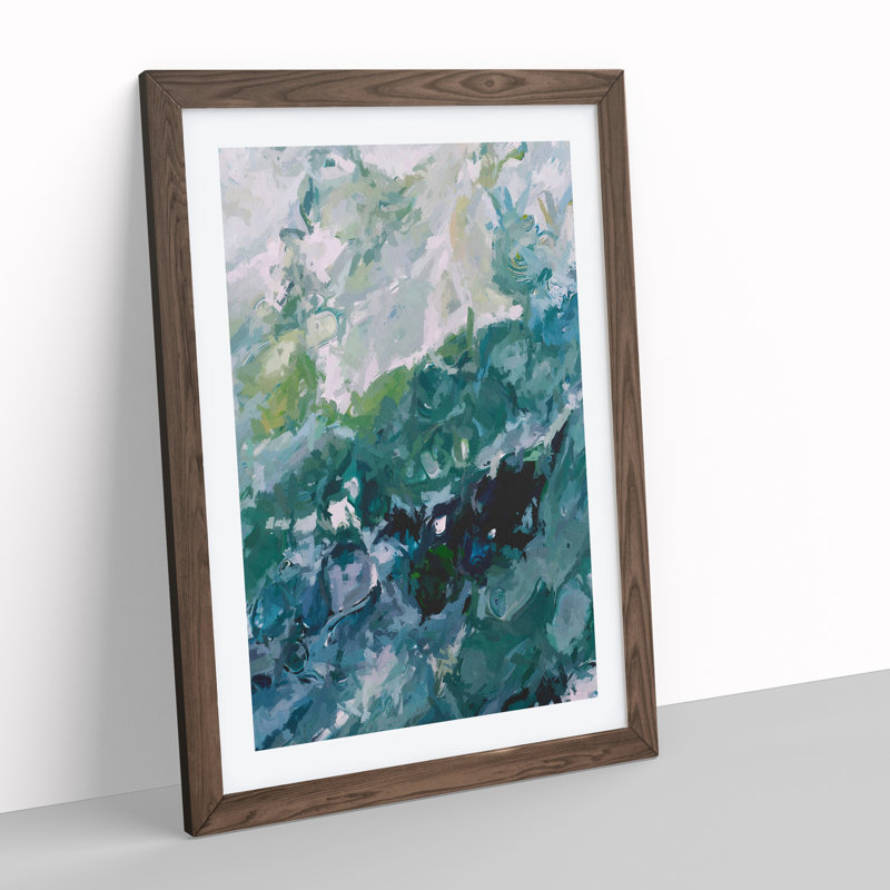 Vision Of Beauty Abstract - Single Picture Frame Painting, 46cm H x 34cm W x 2cm D, Walnut Framed