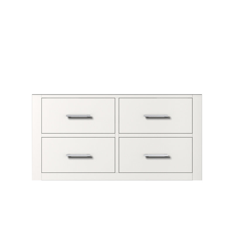 36 po X P 22 po D Meuble-lavabo simple avec tiroirs, sans comptoir, Blanc