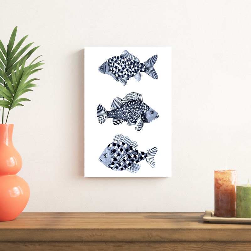 Poisson bleu II, H 18 po x l 12 po x P 1,25 po