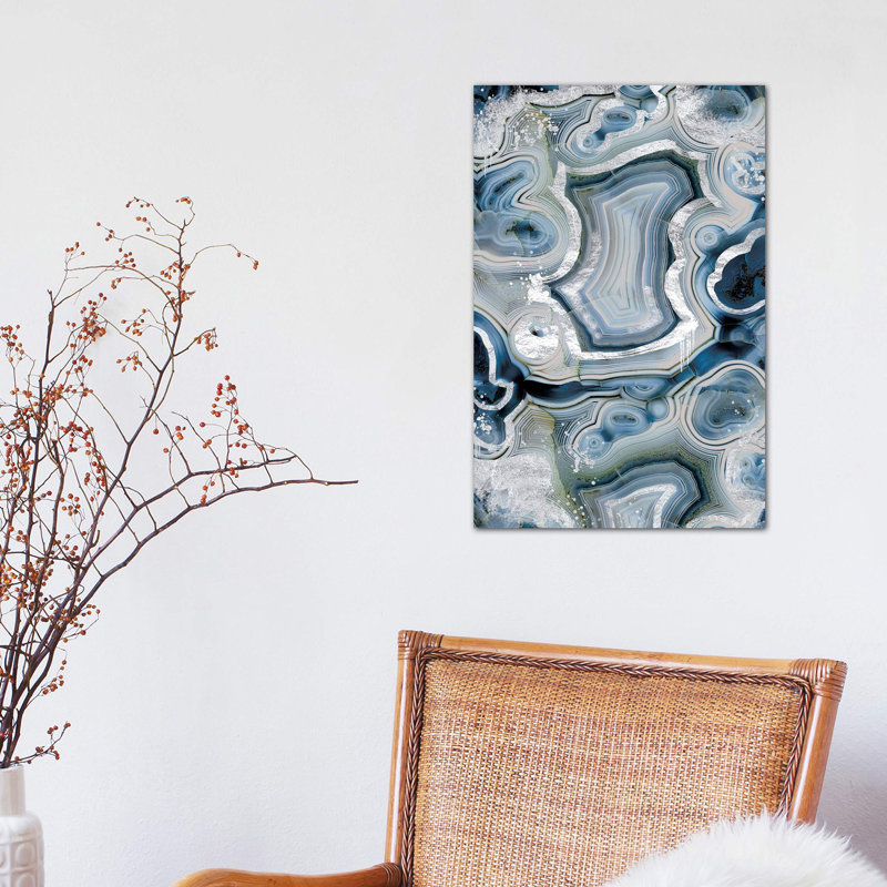 Sterling Sapphire Geode - Wrapped Canvas Print, 45.72cm H x 30.48cm W x 1.91cm D