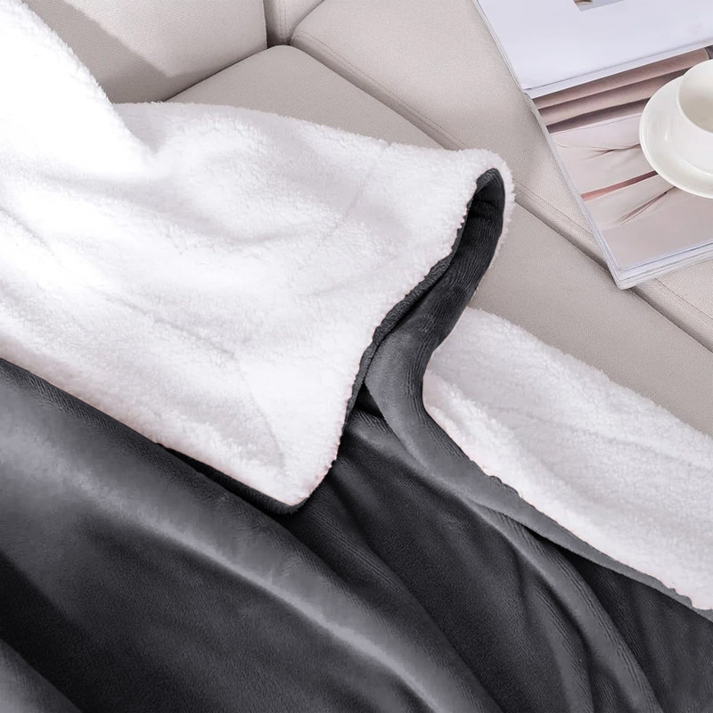 Couverture en molleton doux Microplush, Jeté, Gris