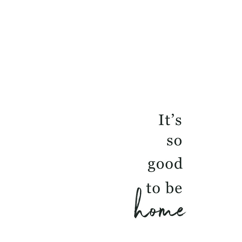 So So to Be Home - Reproduction sur toile tendue, L 30 po x H 40 po