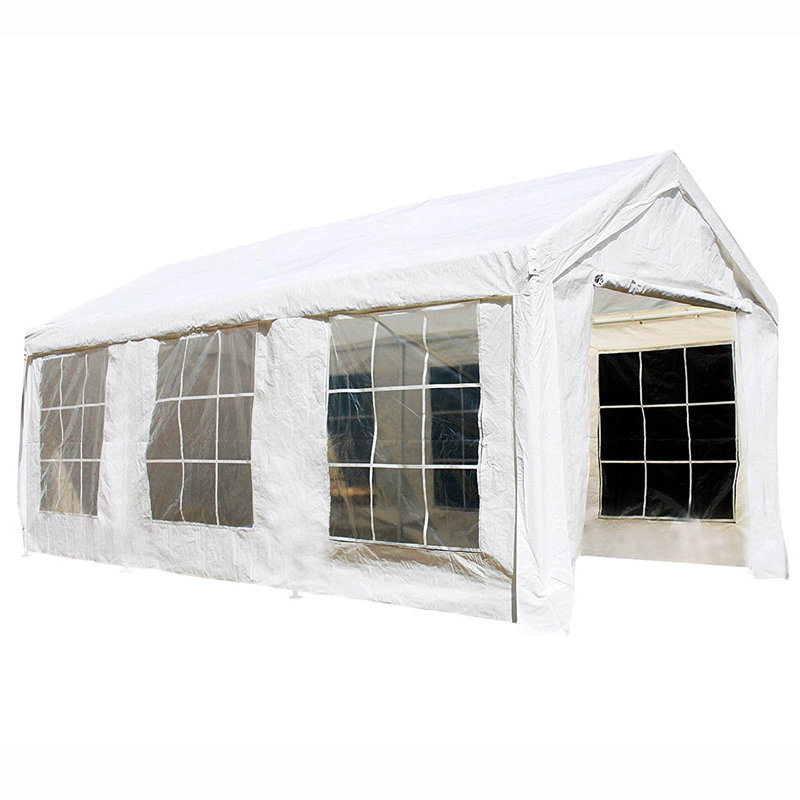 White 10x20 FT Outdoor Canopy Tent with Sidewalls and Windows