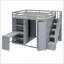Lit mezzanine double avec garde-robe