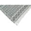 Tapis gris / ivoire en laine tissé à plat à la main à motif géométrique-1013948781
