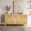 Armoire de rangement rétro à 4 portes, buffet de salle à manger sculpté à motif dispersé, grand buffet avec tablettes réglables, armoire de salon multifonctionnelle-482708975