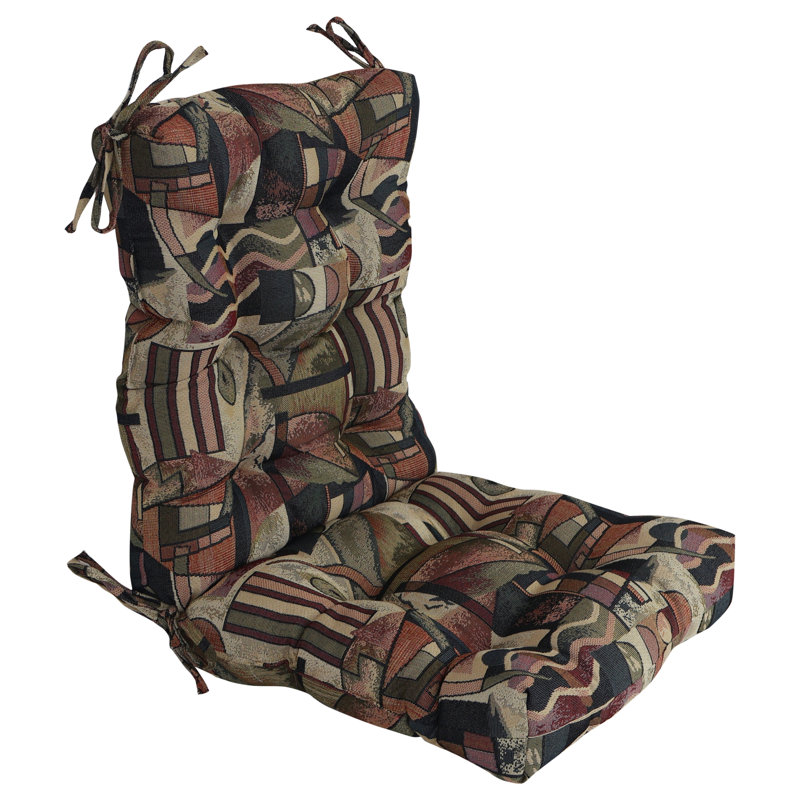 Tapestry Tufted Seat/Back Chair Cushion
