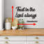 «Trust in the Lord Always», art mural en métal, Proverbes 3: 5, verset biblique, décoration intérieure chrétienne, écriture murale, cadeau religieux-263080446-263080206