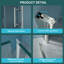 Porte de douche en nickel brossé l 34 po x H 72 po avec verre trempé - peu encombrant, réglable, finition facile