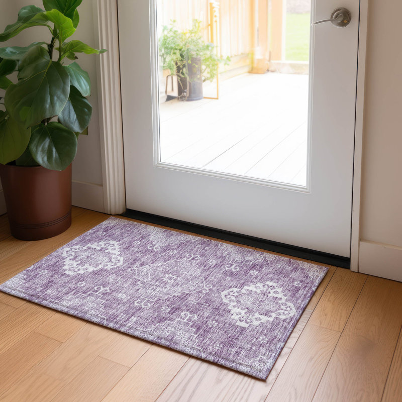  Malchow Non-Slip Indoor Outdoor Door Mat, Rectangle 1'8" x 2'6"