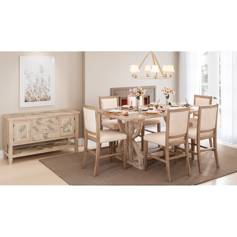 Paloalto 6 - Person Extendable Trestle Dining Set, Ash