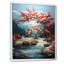 Arbre rouge fleur rouge au clair de lune - Art mural arbre-1082636397-1298920502